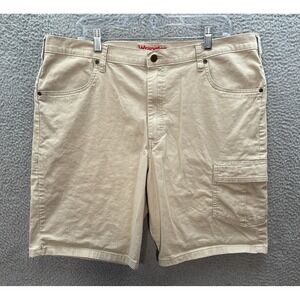 Wrangler Shorts Mens 38 Tan Cargo Pocket Workwear Outdoors Camping Hiking Skater